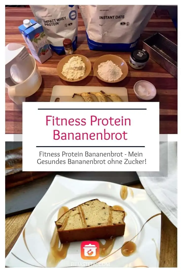 Gesundes Bananenbrot Fitness Rezepte ohne Zucker: Protein Bananenbrot