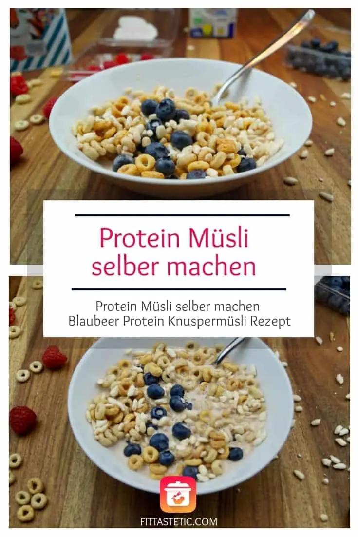 Protein Müsli selber machen – Blaubeer Protein Knuspermüsli Rezept