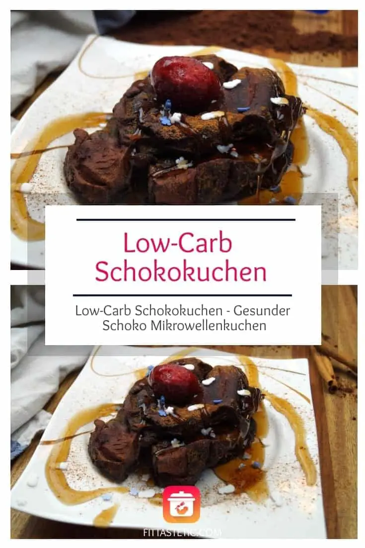 Low-Carb Schokokuchen Rezept - Gesunder Schoko Mikrowellenkuchen