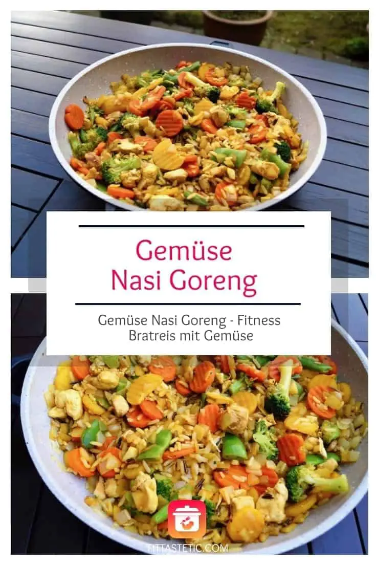 Gemüse Nasi Goreng - Fitness-Bratreis mit Gemüse