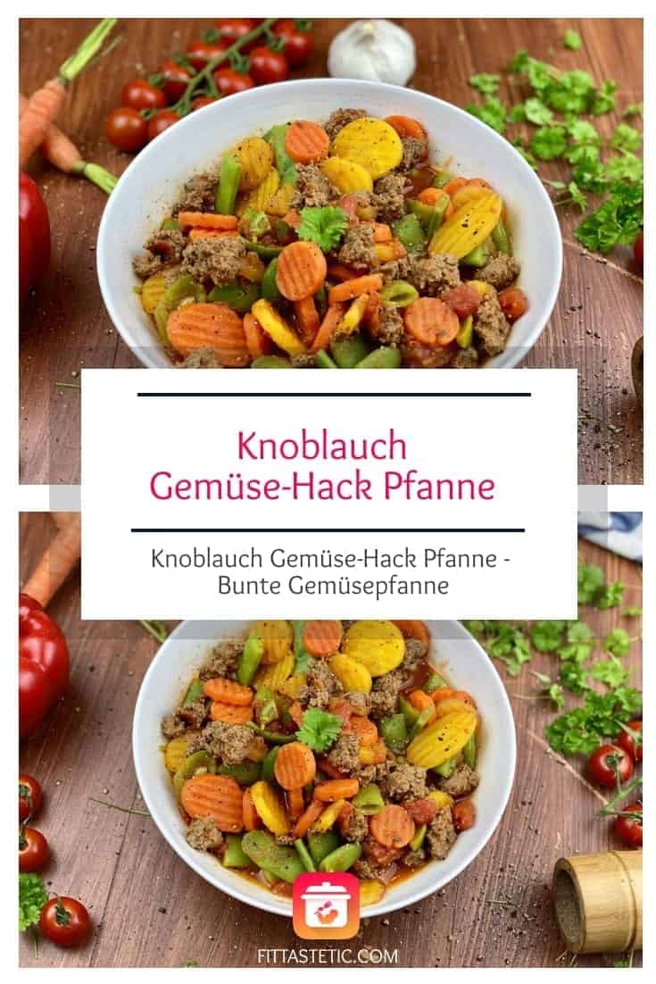 Bunte Gemusepfanne Knoblauch Gemuse Hack Pfanne