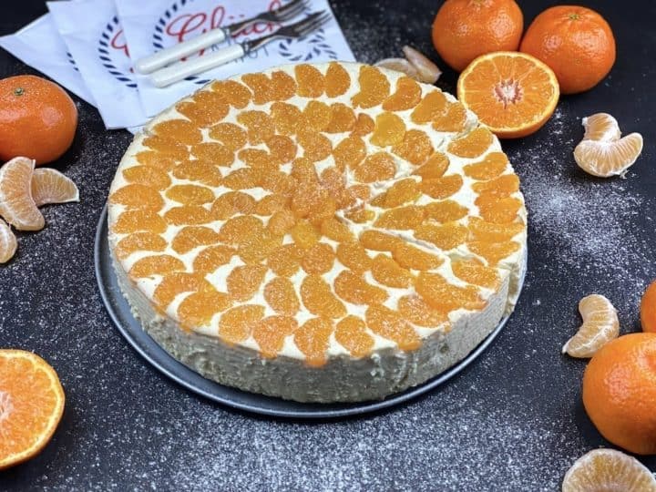 Mandarinen Käsekuchen ohne Boden 🍰 - Gesund und lecker!