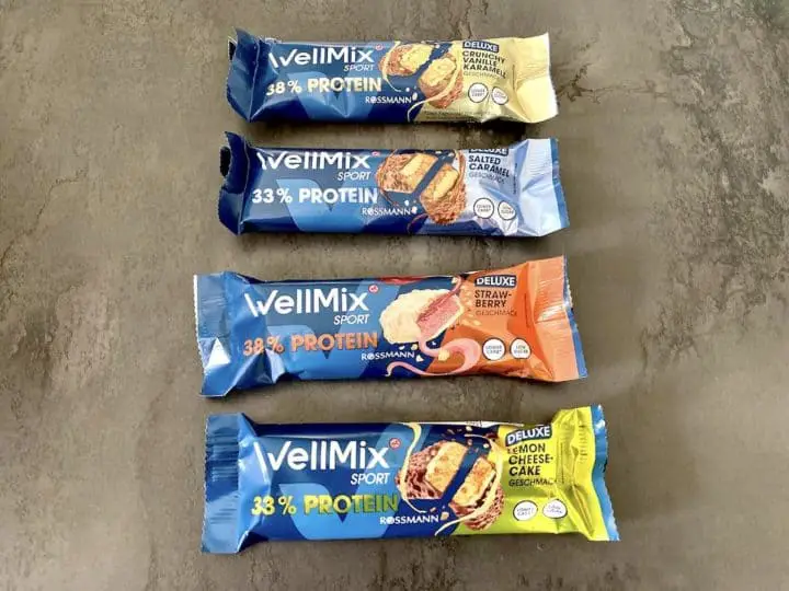 Die WellMix Proteinriegel Geschmackssorten