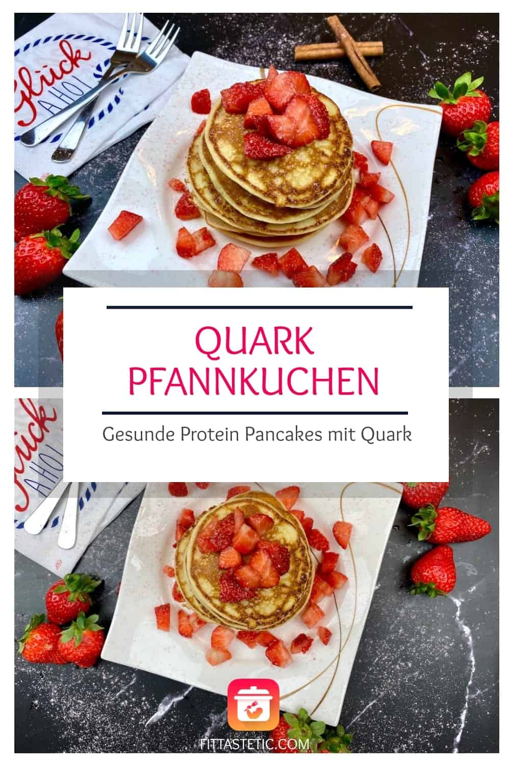 Quark Pfannkuchen - Gesunde Protein Pancakes #1 mit Quark