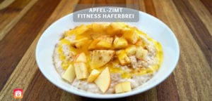 Apfel-Zimt Protein Haferbrei – Gesundes Fitness Haferbrei Rezept!