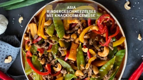 Asia Rindergeschnetzeltes mit knackigem Gemüse