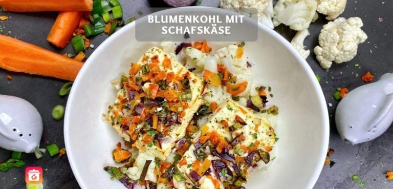 Blumenkohl mit Schafskäse aus dem Ofen