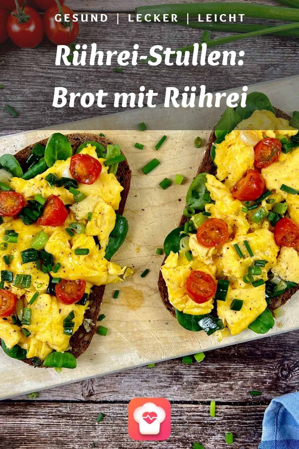 Rührei-Stullen: Brot mit Rührei, Feldsalat & Tomaten