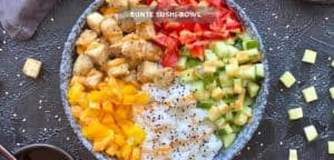 Bunte Sushi-Bowl – Gesunde Bowl mit Sushi Reis
