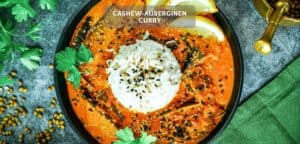 Cashew-Auberginen-Curry Rezept