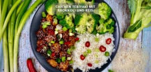 Chicken Teriyaki mit Brokkoli und Reis Chicken Teriyaki mit Brokkoli und Reis