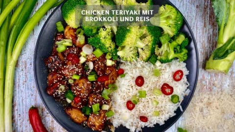 Chicken Teriyaki mit Brokkoli und Reis
