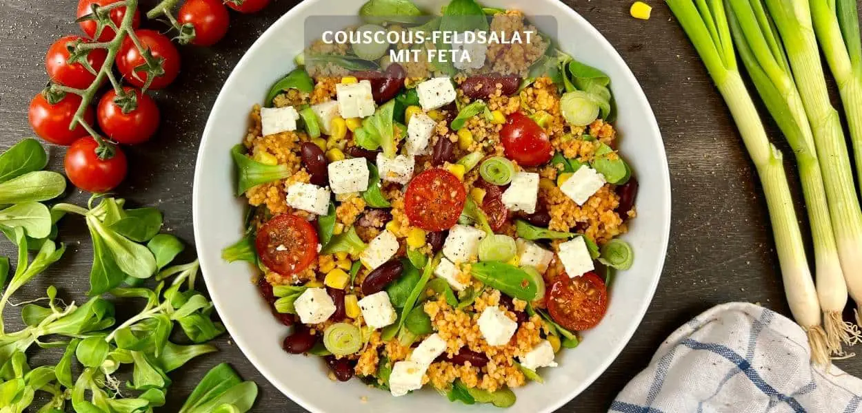 Couscous-Feldsalat mit Feta – Einfacher Couscous-Salat