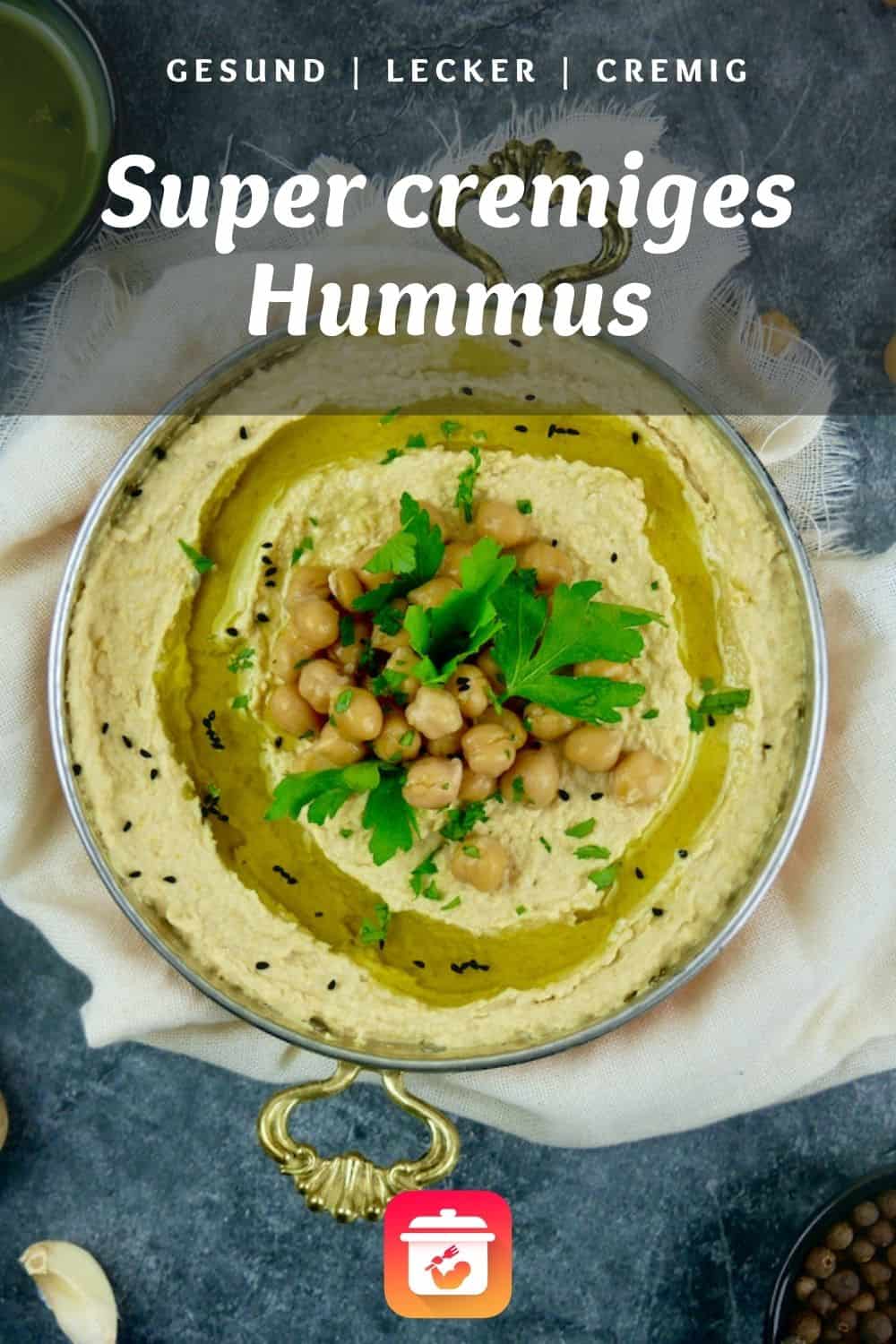 Super cremiges Hummus - Gesunder Kichererbsen Aufstrich