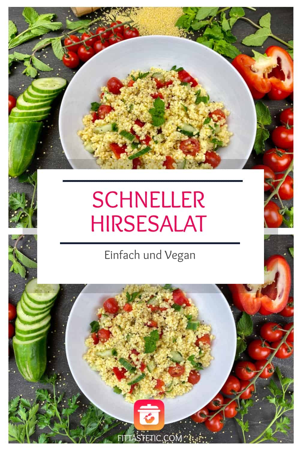 Veganer Hirsesalat - Einfaches Hirse Rezept