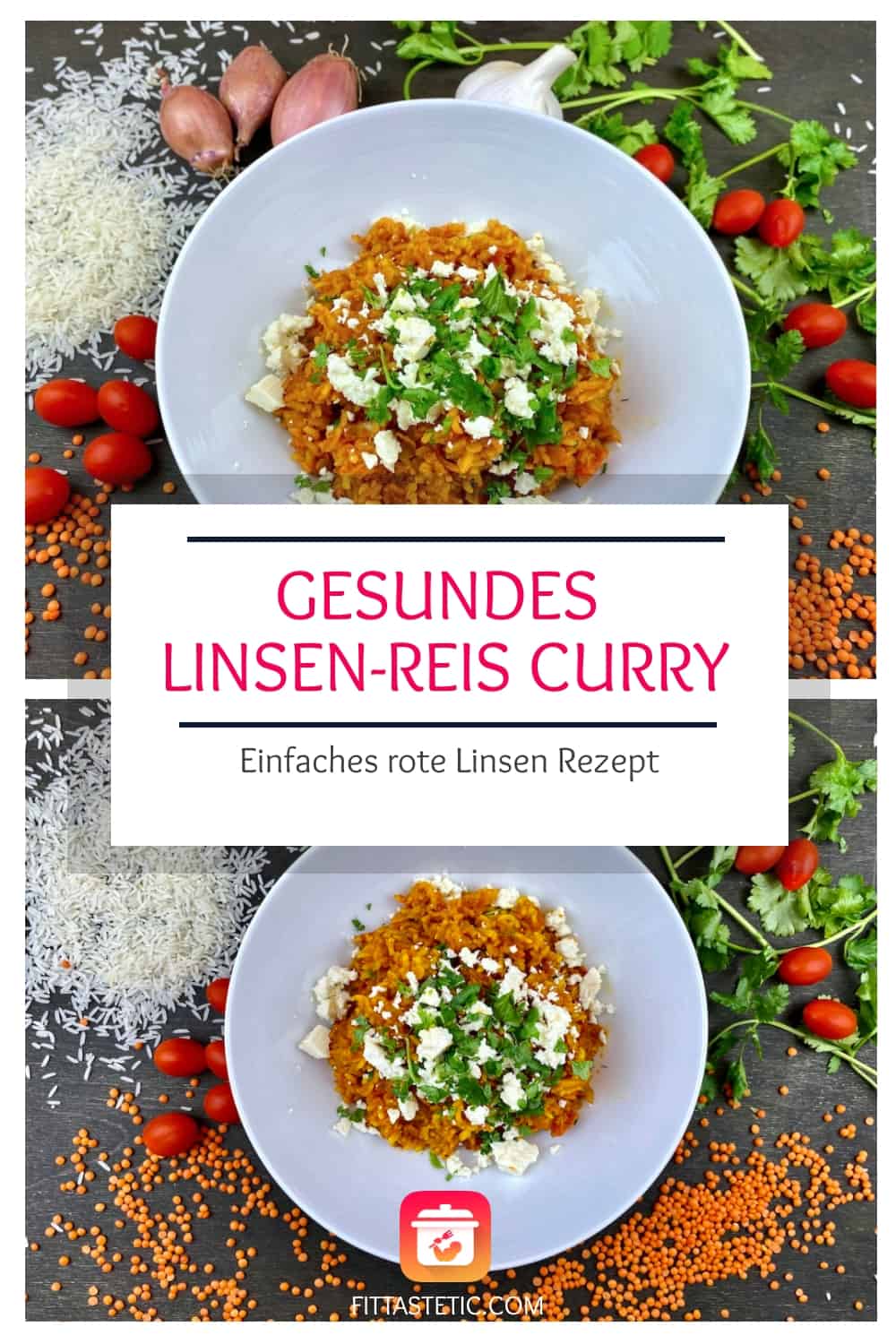 Gesundes Linsen-Reis Curry - Einfaches rote Linsen Rezept