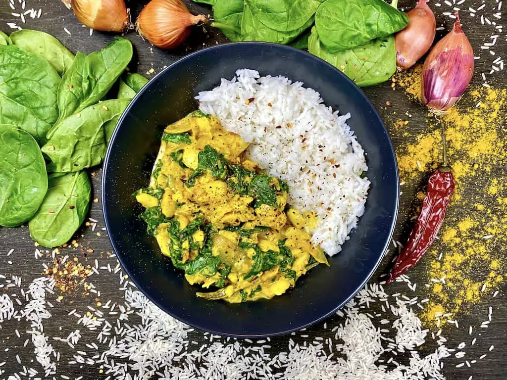 Fisch Curry mit Reis