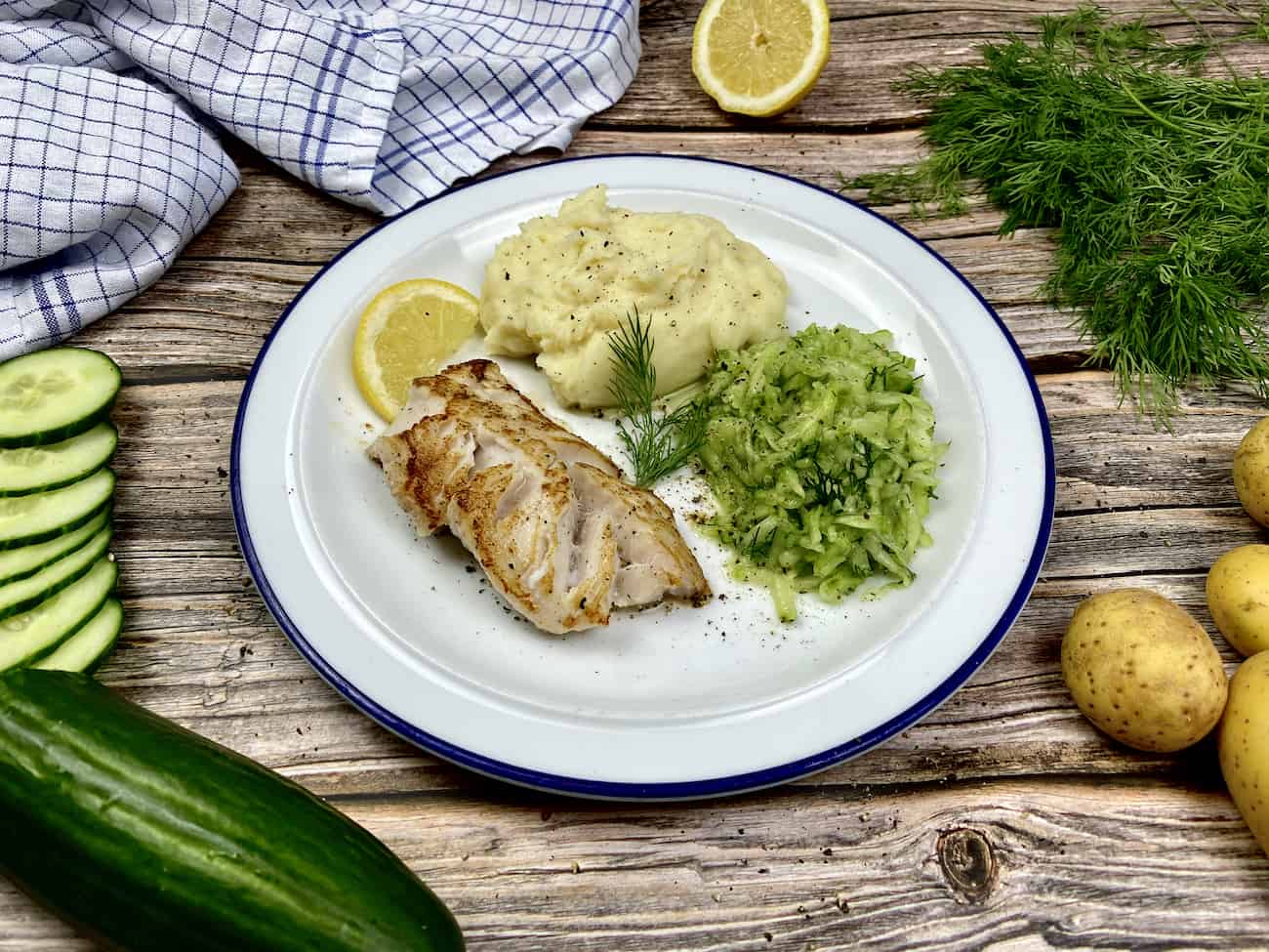 Fisch mit Kartoffelpüree