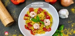 Garnelen Reispfanne Gesunde Reispfanne mit Fisch Garnelen Reispfanne - Gesunde Reispfanne mit Fisch