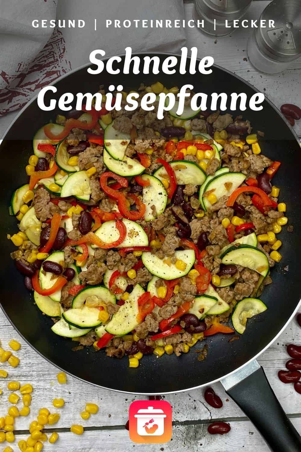 Schnelle Gemüsepfanne mit Hackfleisch - Proteinreich & Lecker