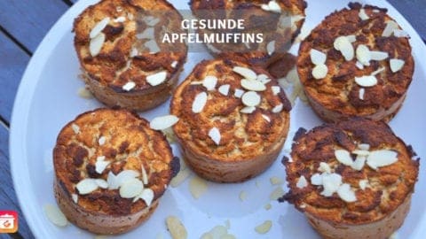 Gesunde Apfelmuffins - Gesundes Muffin Rezept mit viel Protein