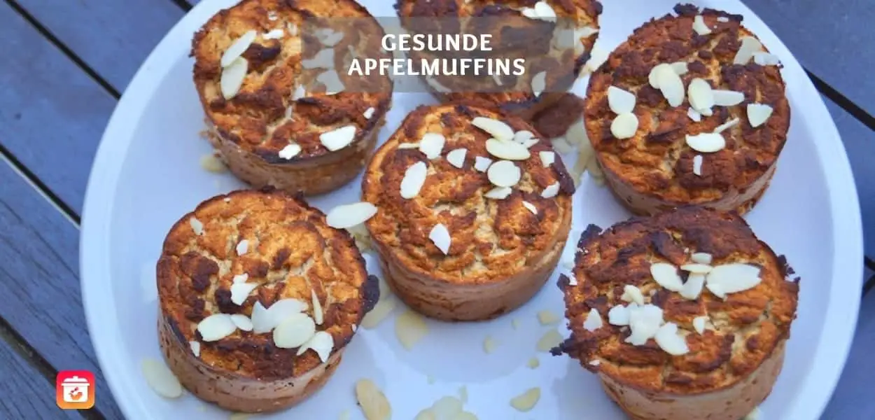 Gesunde Apfelmuffins - Gesundes Muffin Rezept mit viel Protein