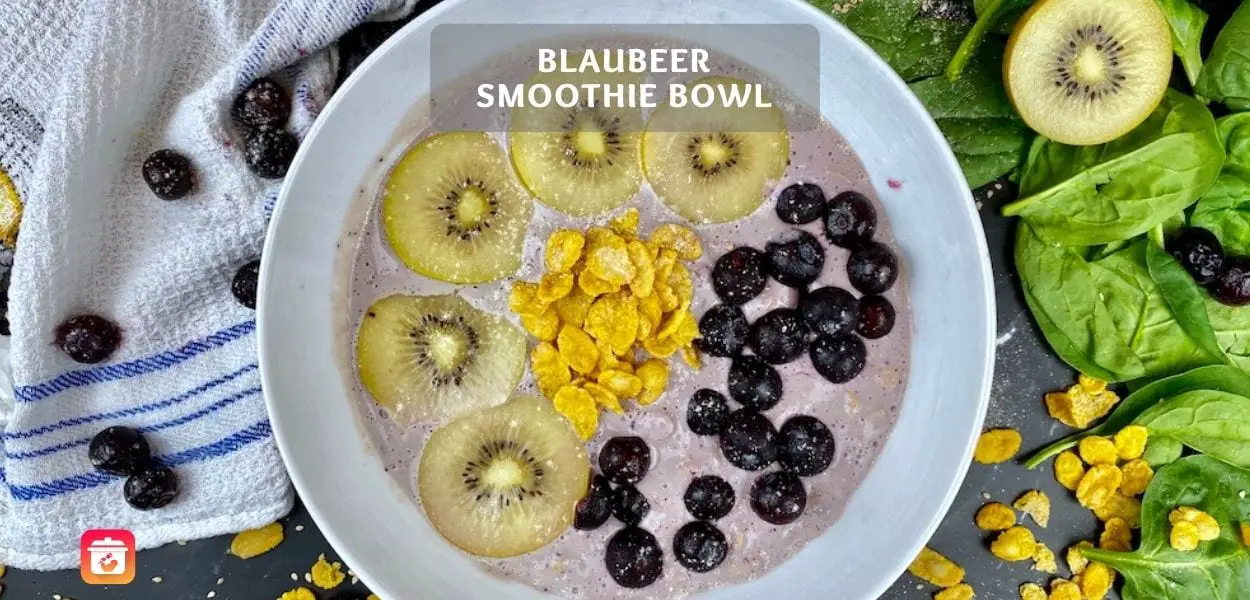 Blaubeer Smoothie Bowl – Gesundes Frühstücks Rezept