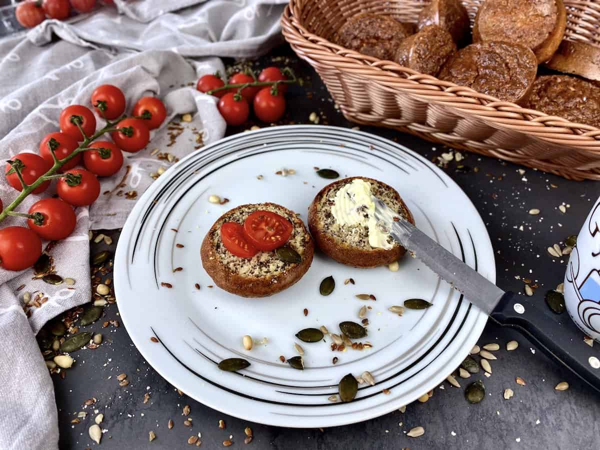 Gesunde Quark Brötchen zum Frühstück