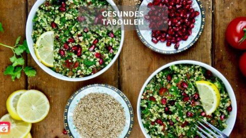 Tabouleh Salat - Gesunder Bulgursalat mit Petersilie