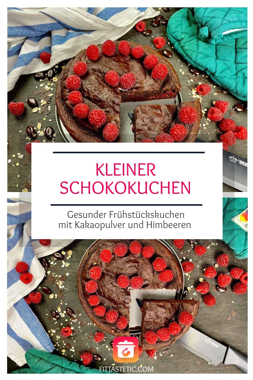 Kleiner Schokokuchen mit Kakaopulver - Gesunder Frühstückskuchen