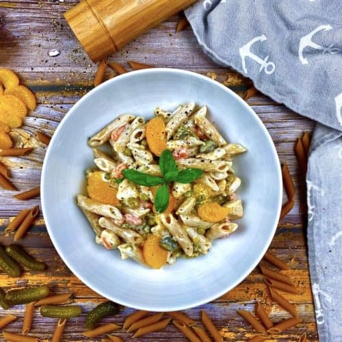 Gesunder Nudelsalat mit Joghurt Dressing Gesunder Nudelsalat mit Joghurt Dressing