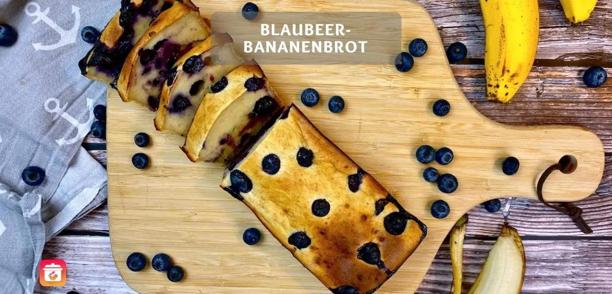 Gesundes Blaubeer-Bananenbrot Rezept