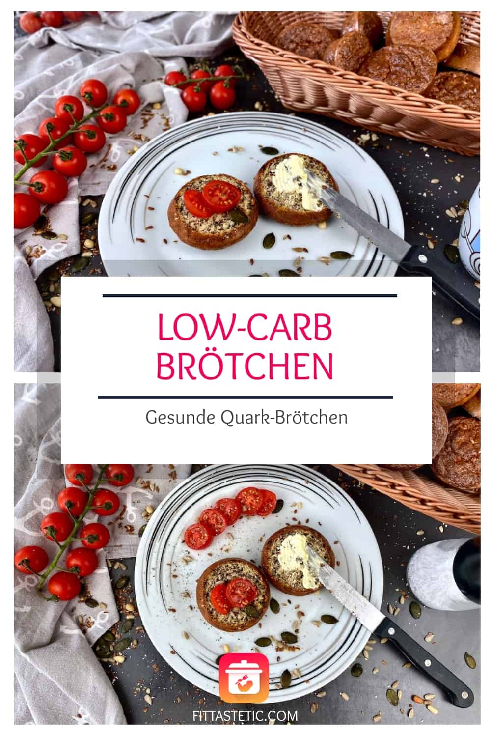 Low-Carb Brötchen - Gesunde Quark-Brötchen
