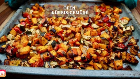 Ofen Kürbis-Gemüse - Gesundes Ofengemüse mit Kürbis