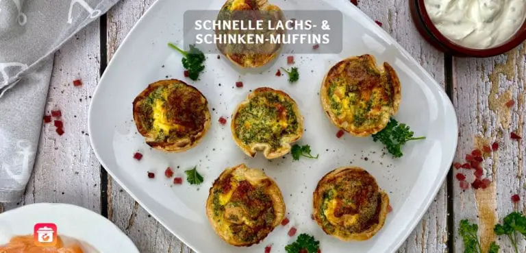 Schnelle Lachs- & Schinken-Muffins – Gesundes Party Fingerfood
