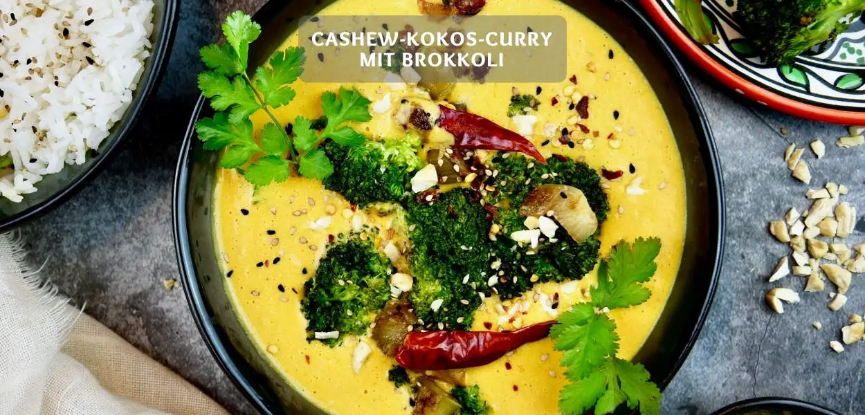 Cashew-Kokos-Curry mit Brokkoli – Gesundes Thai Kokos-Curry