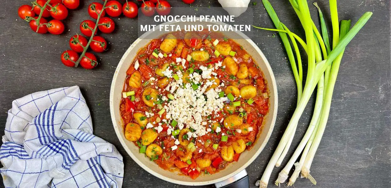 Gnocchi-Pfanne mit Feta und Tomaten