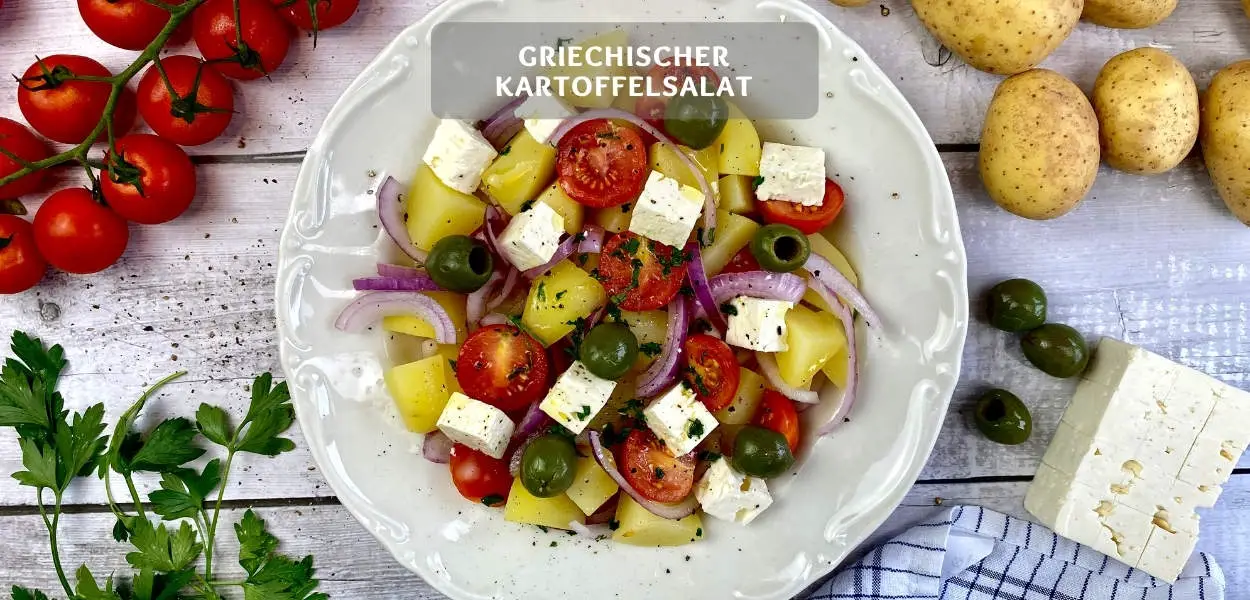 Griechischer Kartoffelsalat – Kartoffel-Bauernsalat Rezept