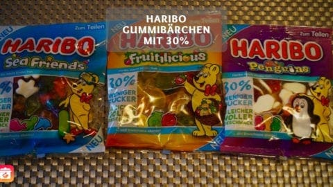 Haribo Gummibärchen mit 30% weniger Zucker! - HARIBO Fruitilicious, Fruity Penguins und Sea Friends