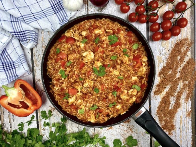 Jambalaya mit Hähnchen und Paprika