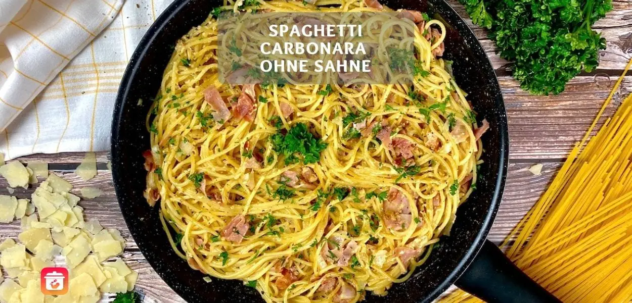 Spaghetti Carbonara ohne Sahne – Kalorienarmes Carbonara Rezept