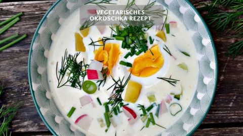 Vegetarisches Okroschka Rezept - Kalte russische Suppe