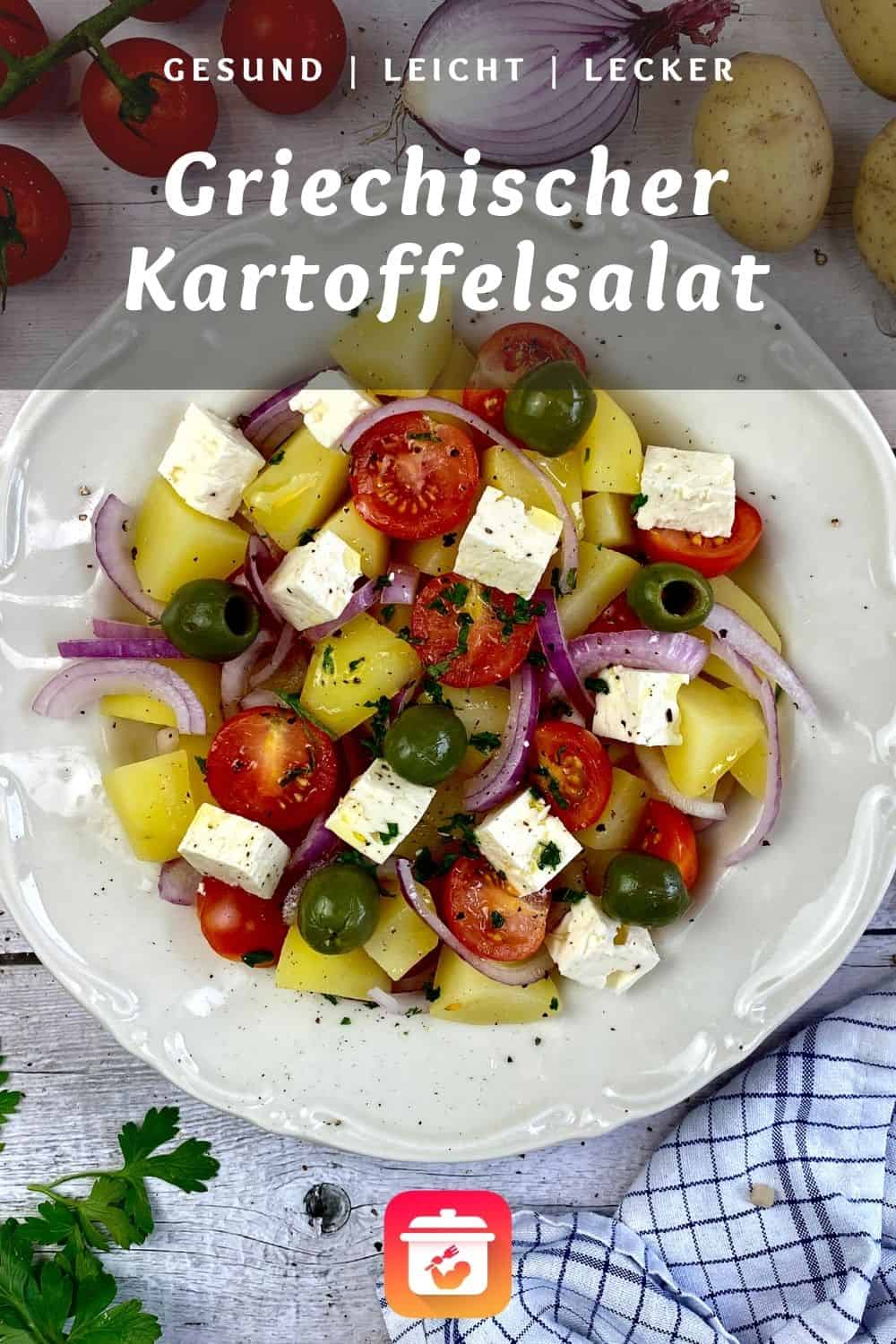 Griechischer Kartoffelsalat - Kartoffel-Bauernsalat Rezept