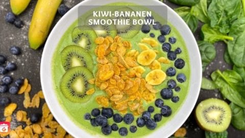 Kiwi-Bananen Smoothie Bowl - Gesundes Smoothie Bowl Rezept