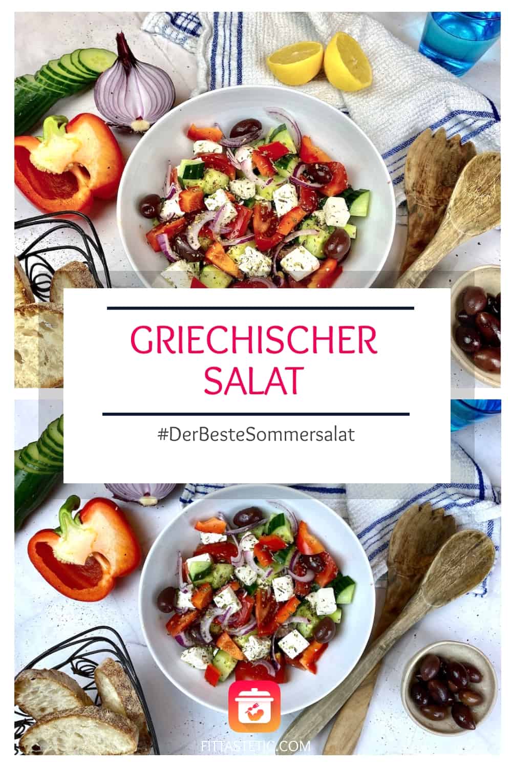 Klassischer Griechischer Salat 1 1 Klassischer Griechischer Salat + Sommersalat Blogparade
