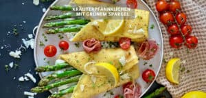Leckere Pfannkuchen mit Spargel schinken und Ricotta Leckere Pfannkuchen mit Spargel, Schinken und Ricotta