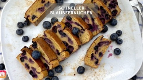 Schneller Blaubeerkuchen - Super Leichtes Kuchen Rezept