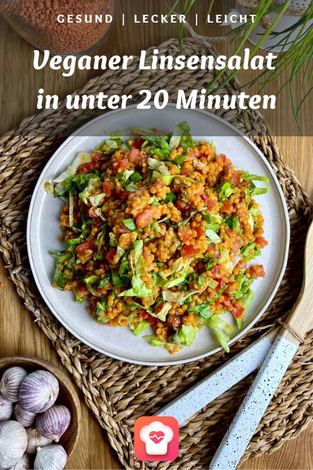 Veganer Linsensalat in unter 20 Minuten