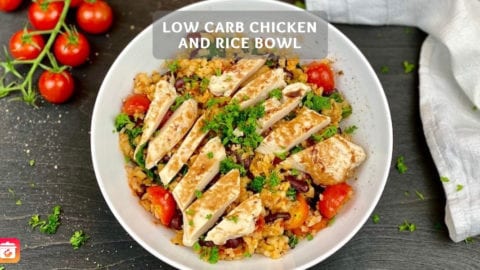 Low-Carb Chicken & Rice Bowl - Low-Carb Fitness Rezept