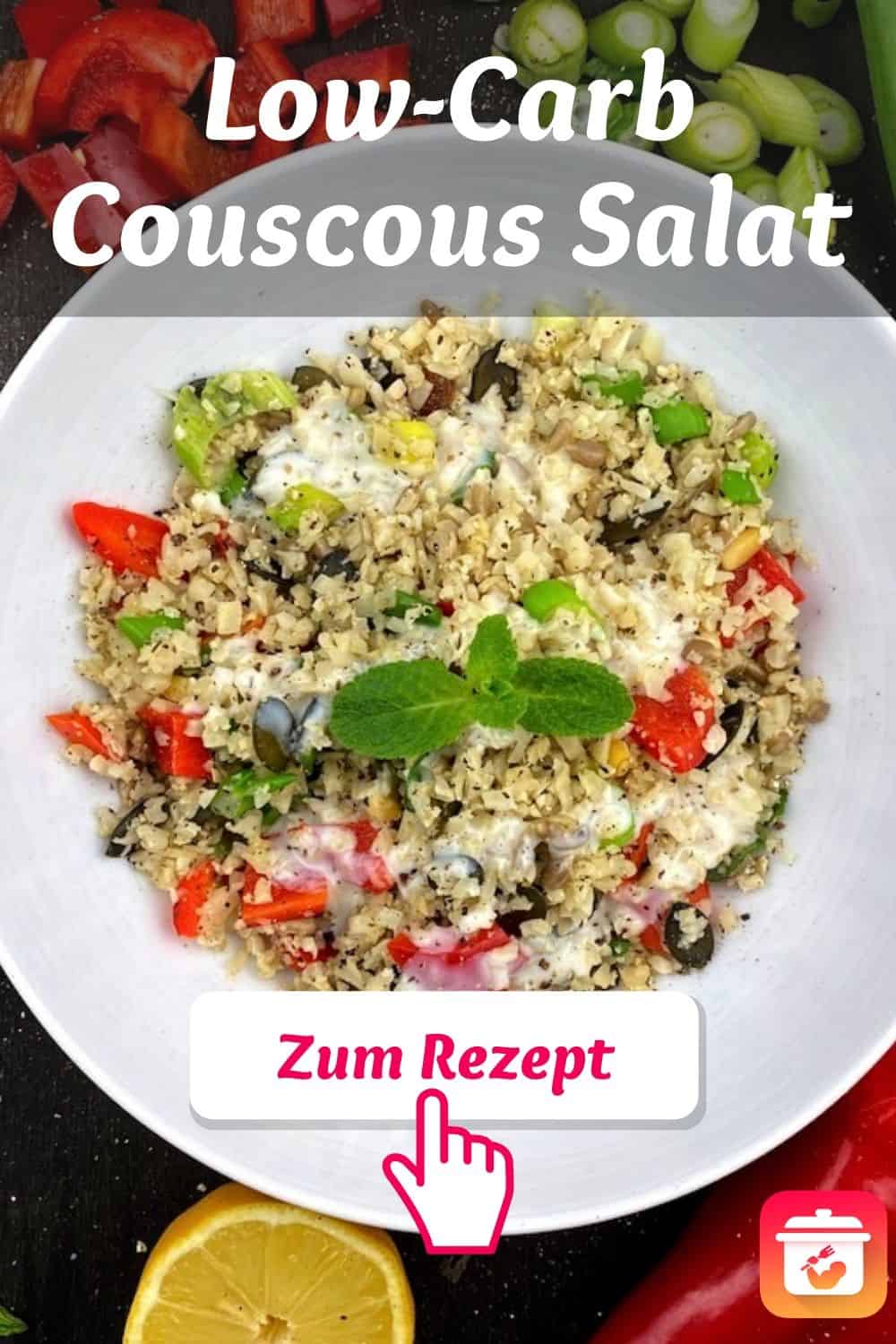 Low-Carb Couscous Salat - Low-Carb Blumenkohl Salat Rezept